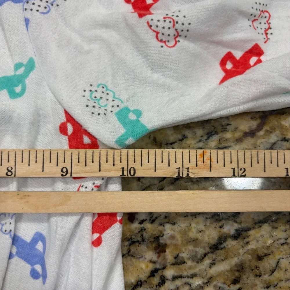 Vintage Carters Car Print Footed Sleeper White Blue Red Snap Front XL 24-28 lbs